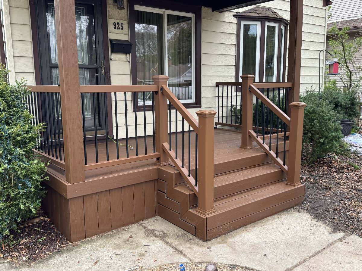 brown porch installation